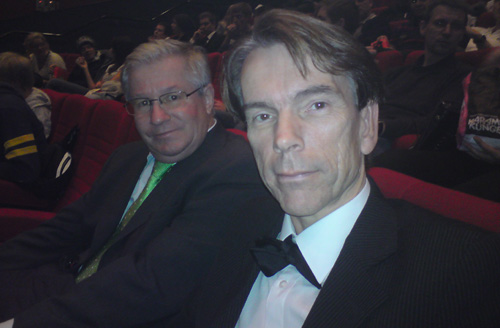 P� Biostaden  i Kalmar hos Gunnar Sch�fers James Bond  Goldeneye huset med bes�k av Berry Rommedahl fr�n St- Raphael i Frankrike 