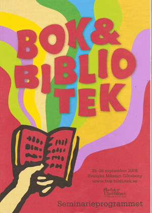 �rets affisch Bok & Biblioteksm�ssans affisch f�r 2008 tar upp Bok & Biblioteks logotype genom att visa ett utsnitt av den l�sande sj�jungfrun. Affischen kommer att finnas p� bibliotek, skolor, kulturinstitutioner och m�nga andra st�llen �ver hela landet. Du kommer ocks� att se den i butiker, restauranter, frisersalonger mm i G�teborg med omnejd. �rets affisch �r inspirerad av fl�det av tankar, id�er och det fria ordet som har sitt ursprung i boken - basen f�r Bokm�ssan. Motivet finns ocks� p� omslaget till �rers seminarieprogram. Formgivare: Anna Wirs�n, ananas