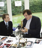 Gunnar Sch�fer and Richard Kiel in Pinewood Studios  in London