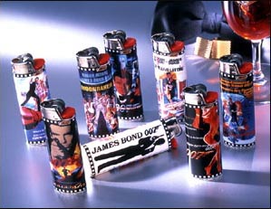 James Bond 007 Bic lighters/t�ndare 12 olika
