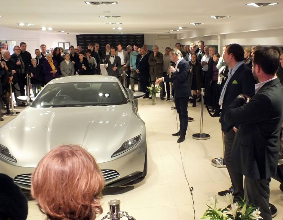 James Bond Gunnar Sch�fer with the Aston Martin DB10 Spectre same as Daniel Craig was drivning in Bond 24 SPECTRE