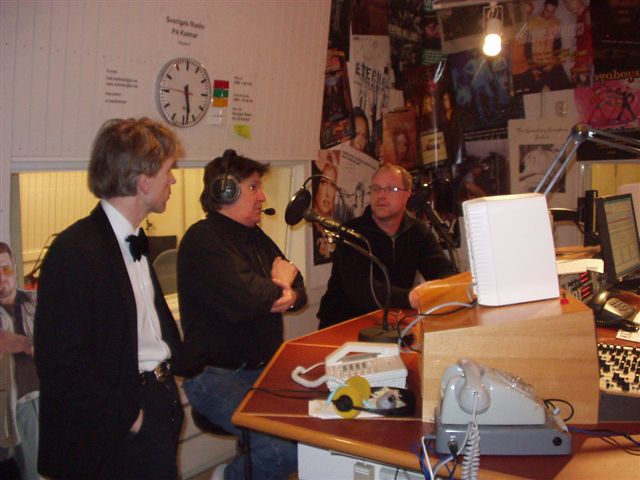 Radio Kalmar LICENCE TO KILL 1989 Lars Lundgren with James Bond Gunnar Sch�fer in The James Bond 007 Museum Nybro Sweden