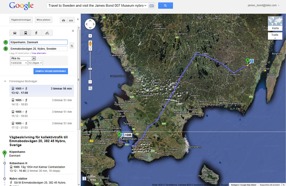 The world first James Bond 007 Museum in Sweden Nybro town. Since 2003 Welcome and visit us anytime of the year. President James Bond Gunnar Sch�fer