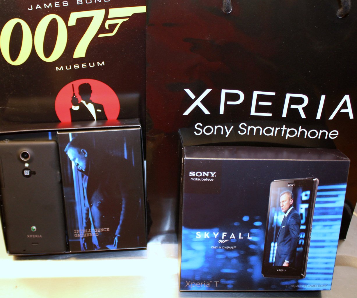 Sony Xperia T is James Bond smartphone in Skyfall to The James Bond Museum&nbsp;Nybro Sweden