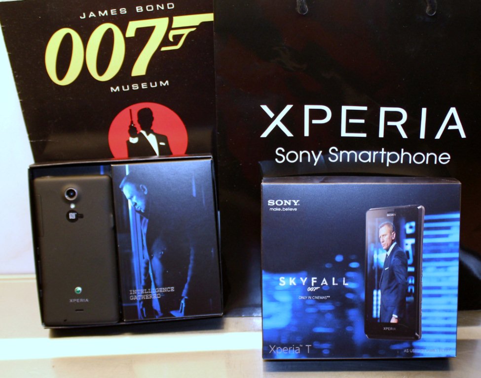 Sony Xperia T is James Bond smartphone in Skyfall to The James Bond Museum&nbsp;Nybro Sweden